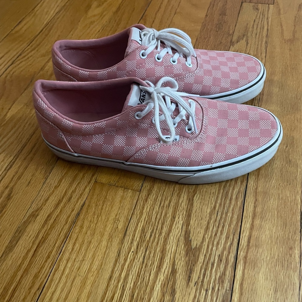 Vans Pink Checkered Sneakers